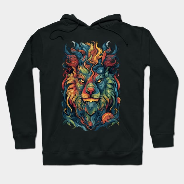 Zoomorphic Beasts - Lion Hoodie by Peter Awax